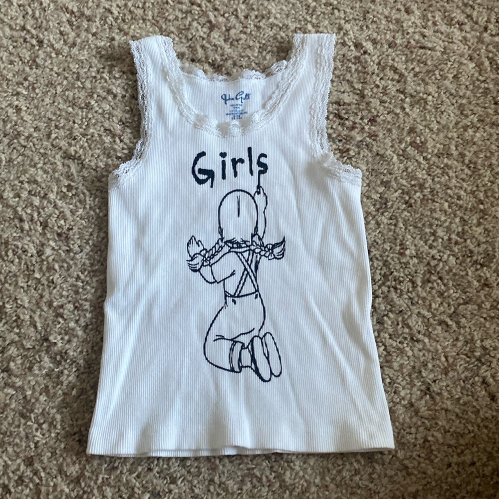 WHITE BRANDY MELVILLE LACE TANK TOP